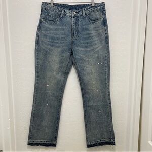 Black Icon Paint Splotched Blue Jeans Men’s XL